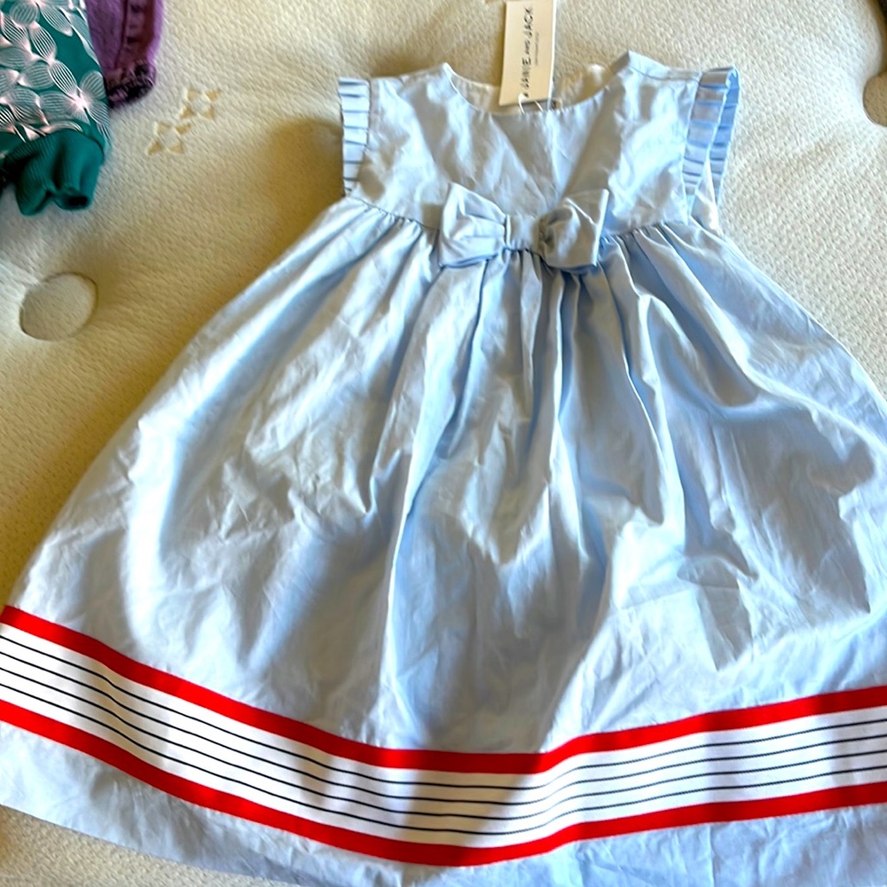 Janie and Jack toddler blue dress 18-24 months NWT